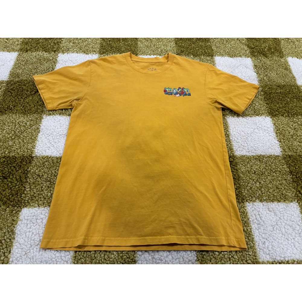 Born X Raised Eagle Graphic T-Shirt Mustard Yellow Mens Medium BXR Streetwear